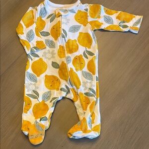 NWOT Lemon Print Kids Footie PJs - Carters 3M